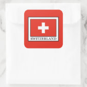 Schweiz Quadratischer Aufkleber (Tasche)