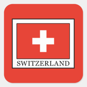 Schweiz Quadratischer Aufkleber