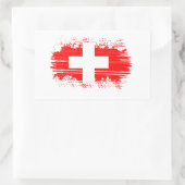 Schweiz Rechteckiger Aufkleber (Tasche)