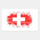 Schweiz Rechteckiger Aufkleber (Vorderseite)
