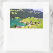 Schweiz Rechteckiger Aufkleber (Tasche)