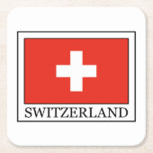 Schweiz Rechteckiger Pappuntersetzer (Vorderseite)