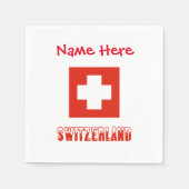 Schweiz - Red Personalization Paper der Schweiz Serviette (Vorderseite)