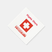 Schweiz - Red Personalization Paper der Schweiz Serviette (Ecke)