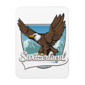 Schweiz Reise Logo Magnet (Vertikal)