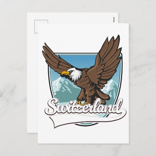 Schweiz-Reiselogo Feiertagspostkarte (Vorne/Hinten)