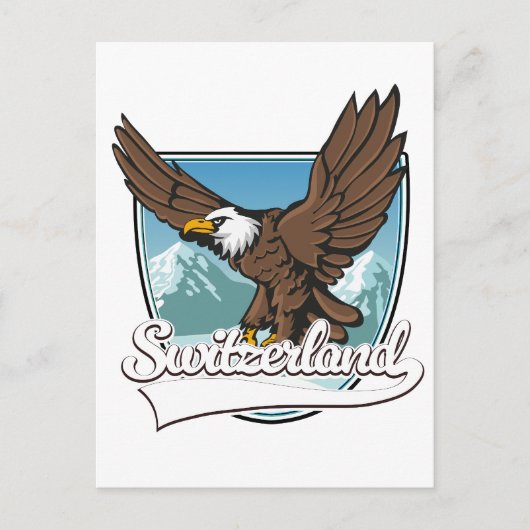 Schweiz-Reiselogo Feiertagspostkarte (Vorderseite)