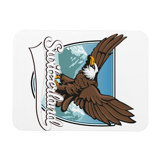 Schweiz-Reiselogo Magnet (Horizontal)