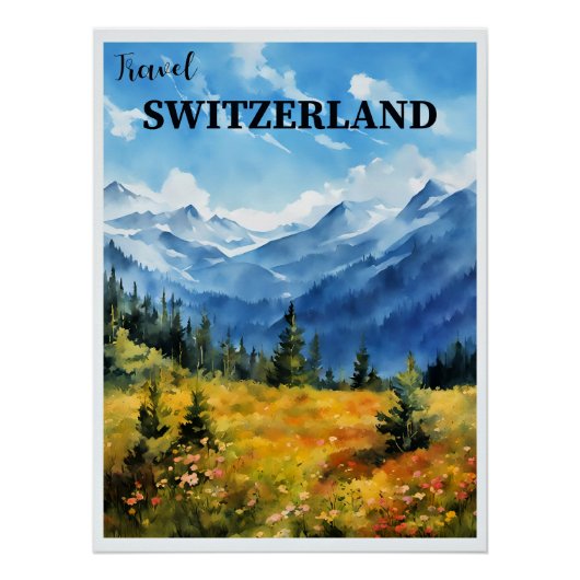 Schweiz reisen poster (Vorderseite)