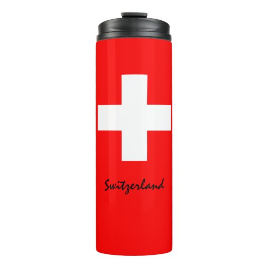 Schweiz Reisen Umarmung, patriotische Schweizer Fl Thermosbecher (Vorderseite)