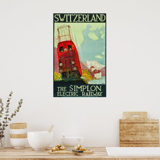 Schweiz Reiseplakat, Elektrobahn Poster (Küche)