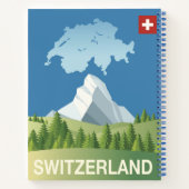 Schweiz Reiseplakat Notizblock (Rückseite)