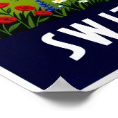 Schweiz Reiseplakat Poster (Ecke)