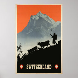 Schweiz, Reiseplakat Poster