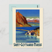 Schweiz Reiseplakat Postkarte (Vorne/Hinten)