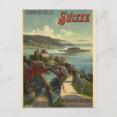 Schweiz Reiseplakat Postkarte (Vorderseite)