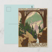 Schweiz Reiseplakat Postkarte (Vorne/Hinten)