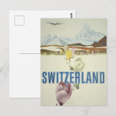 Schweiz Reiseplakat Postkarte (Vorne/Hinten)