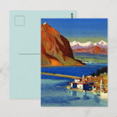Schweiz Reiseplakat Postkarte (Vorne/Hinten)