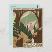 Schweiz Reiseplakat Postkarte (Vorne/Hinten)