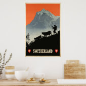 Schweiz, Reiseposter Poster (Küche)
