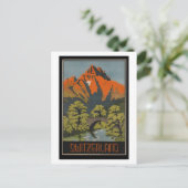 Schweiz, Reiseziel, Vintager Stil Postkarte (Stehend Vorderseite)