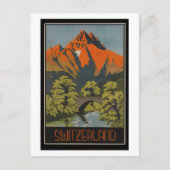 Schweiz, Reiseziel, Vintager Stil Postkarte (Vorderseite)