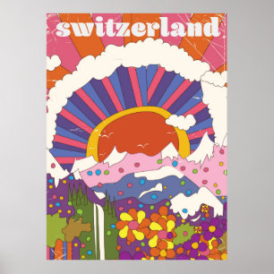 Schweiz Retro-Reiseplakat Poster