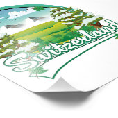Schweiz Retrologo Fotodruck (Ecke)