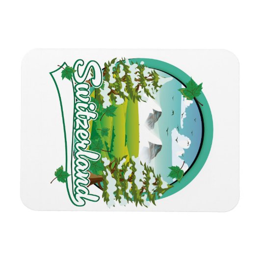 Schweiz Retrologo Magnet (Horizontal)