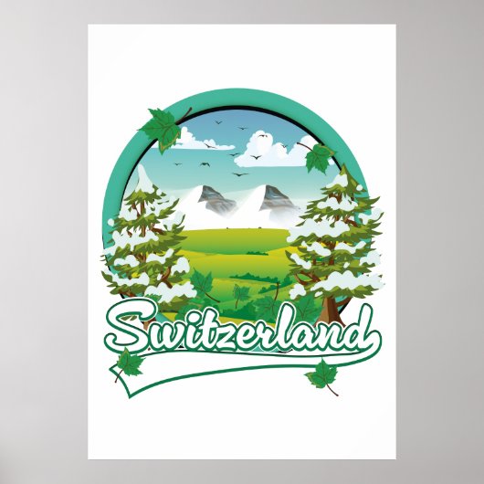 Schweiz Retrologo Poster (Vorne)