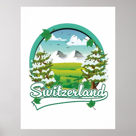 Schweiz Retrologo Poster (Vorne)