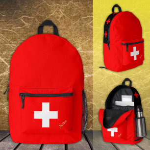 Schweiz, Rucksack, Schweizer Flagge / Zoll Bedruckter Rucksack