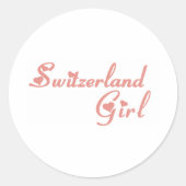 Schweiz Runder Aufkleber (Vorderseite)