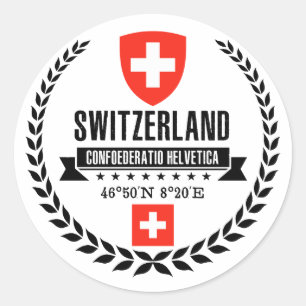 Schweiz Runder Aufkleber