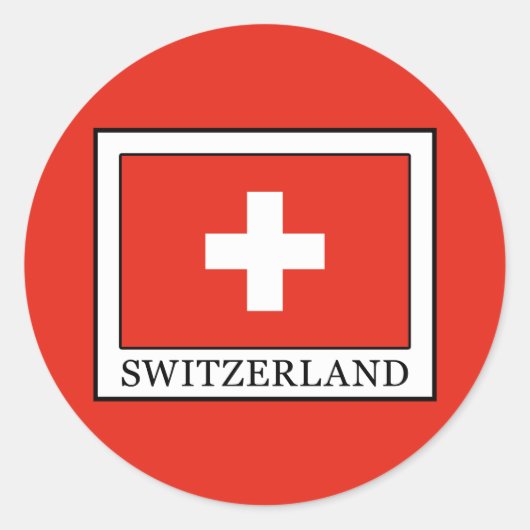 Schweiz Runder Aufkleber (Vorderseite)