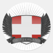 SCHWEIZ RUNDER AUFKLEBER (Vorderseite)