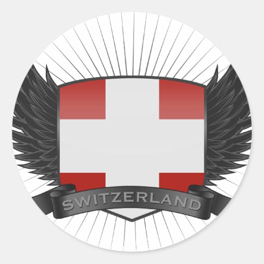 SCHWEIZ RUNDER AUFKLEBER (Vorderseite)