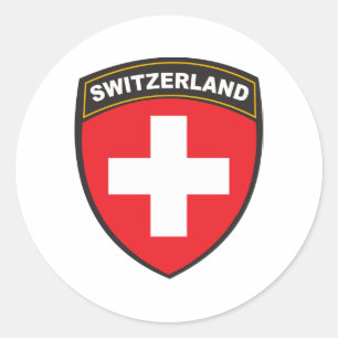 Schweiz Runder Aufkleber