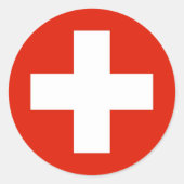 Schweiz Runder Aufkleber (Vorderseite)