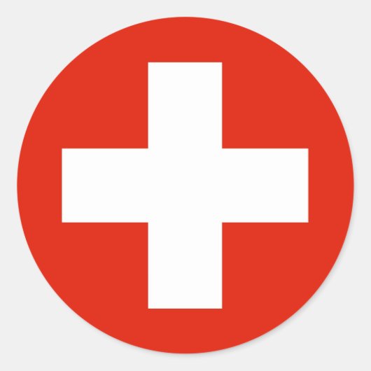 Schweiz Runder Aufkleber (Vorderseite)