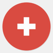 Schweiz Runder Aufkleber (Vorderseite)