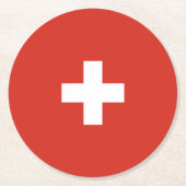 Schweiz Runder Pappuntersetzer (Vorderseite)