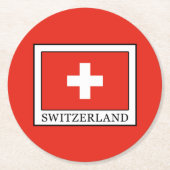 Schweiz Runder Pappuntersetzer (Vorderseite)