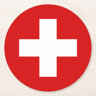 Schweiz Runder Pappuntersetzer
