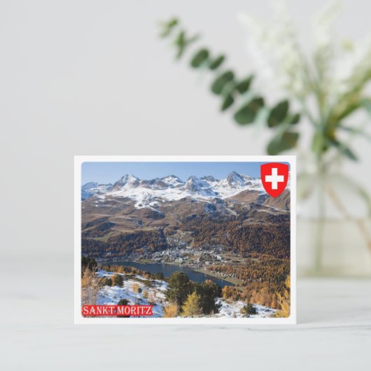 Schweiz - Saint Moritz - Postkarte (Stehend Vorderseite)