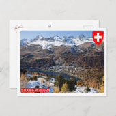 Schweiz - Saint Moritz - Postkarte (Vorne/Hinten)