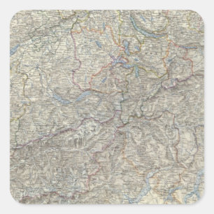 Schweiz, Savoy, Piemont Quadratischer Aufkleber