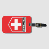 Schweiz-Schild Gepäckanhänger (Vorderseite (Horizontal))