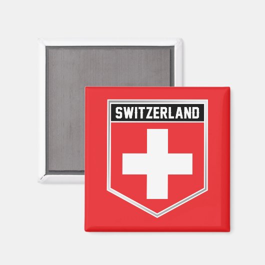 Schweiz-Schild Magnet (Vorderseite/Rückseite)